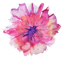 Abstract watercolor flowers