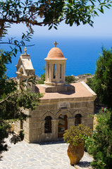 Fototapeta na wymiar Moni Preveli cloister on Crete island, Greece