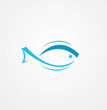 fish logo design vector background