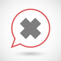 Obraz premium Isolated line art comic balloon with an irritating substance sig