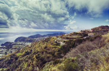 Fototapeta na wymiar landscape of Ischia island in Italy