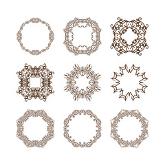 Obraz premium Set of simple linear monograms.