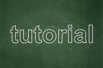 Obraz premium Studying concept: Tutorial on chalkboard background