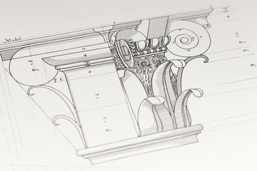 architectural drawing - detail column