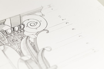architectural drawing - detail column
