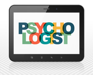 Health concept: Tablet Pc Computer with Psychologist on  display