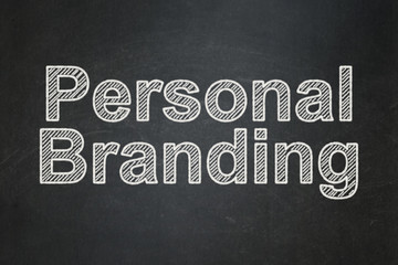 Fototapeta na wymiar Advertising concept: Personal Branding on chalkboard background