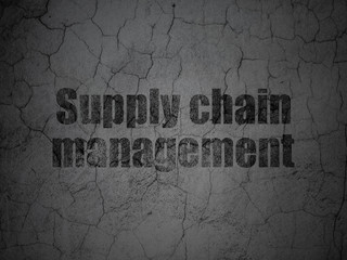 Marketing concept: Supply Chain Management on grunge wall background