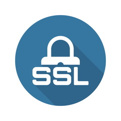 SSL Secured Icon. Flat Design.