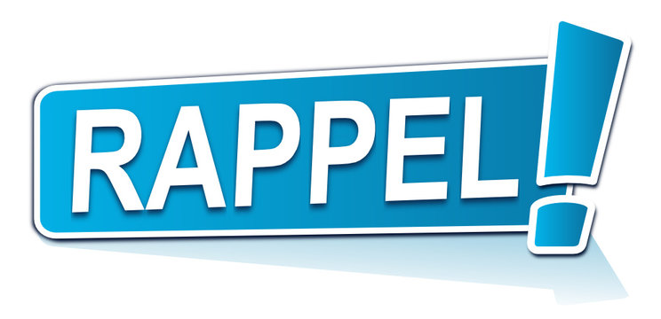 rappel sur étiquette bleue