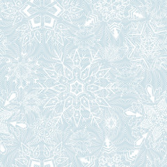 Seamless pattern with snowflakes. Vector illustration