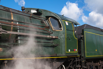 Locomotive à vapeur, monument historique, Baie de Somme, Picardie, France