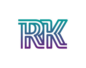 RK lines letter logo