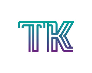 TK lines letter logo