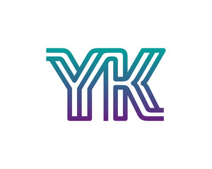 YK lines letter logo
