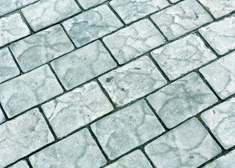 Cyan stone pavement texture.