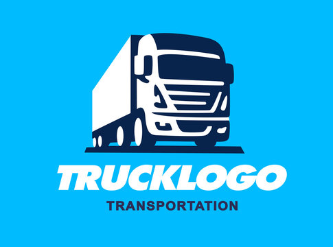 Truck illustration. Logo design