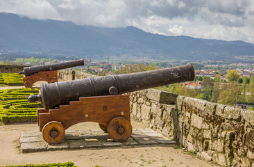 Cannon in the garden of Chaves castle