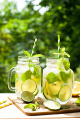 Summer drink lemonade mojito
