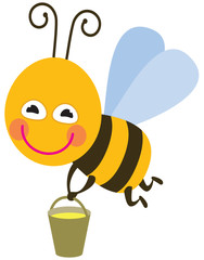 Obraz premium Bee with honey