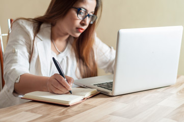 Indian Businesswoman working at office with laptop