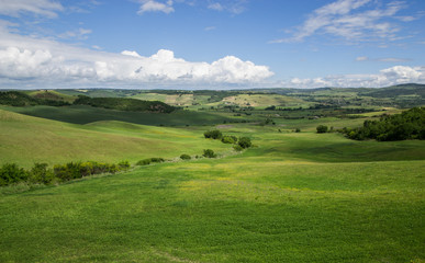 Panorama della campagna del tolfetano, Lazio, Italia