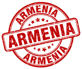 Armenia red grunge round vintage rubber stamp