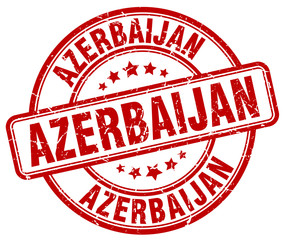Azerbaijan red grunge round vintage rubber stamp