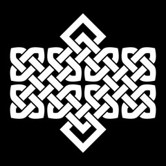 Celtic or Oriental (Chinese, Korean or Japanese) style knot vector illustration. Knot icon. Knot shape.