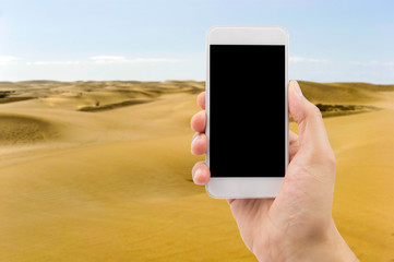 phone in the desert