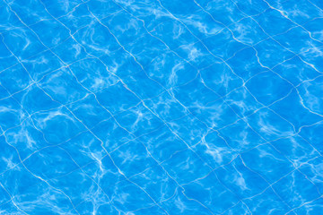 Fototapeta premium Blue swimming pool rippled water.