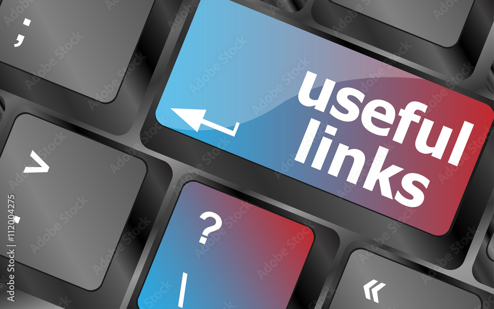 Poster useful links keyboard button - business concept vector, keyboard key, keyboard button, vector keyboa