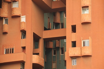 Fototapeta premium Detalle del edificio Walden 7 en Sant Just Desvern, Barcelona