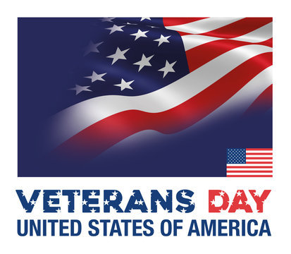 Veterans Day - USA Flag Background 