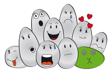 Fototapeta premium piedras emociones asco