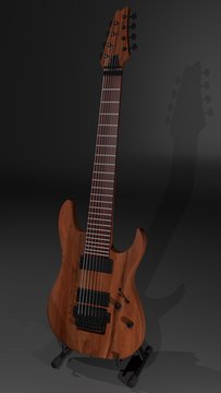 3D Model of an Ibanez 8 String Guitar