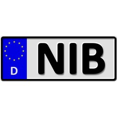 Nummernschild - Autokennzeichen für Südtondern in Niebüll
