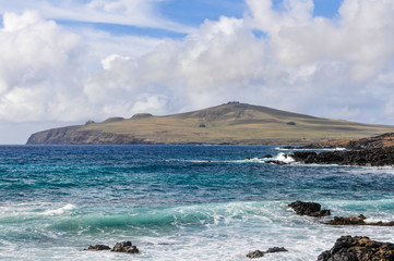 Coastal landsape, Easter Island, Chile