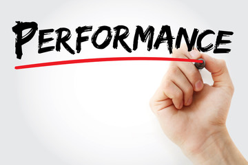 Hand writing Performance with marker, business concept