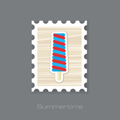 Ice Cream stamp. Summer. Vacation
