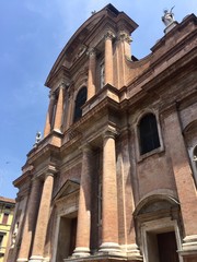 Fototapeta na wymiar Reggio Emilia, la chiesa di San Prospero