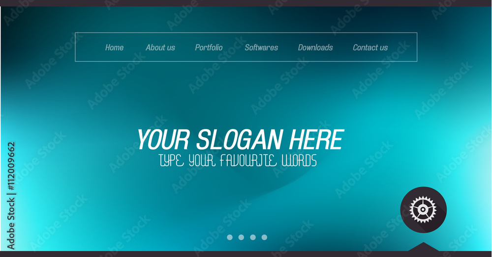 Poster minimal website home page design with slider background