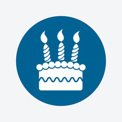 vector birthday cake icon