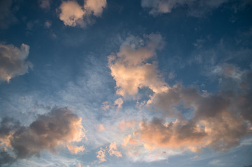 Beautiful cloud over blue sky background
