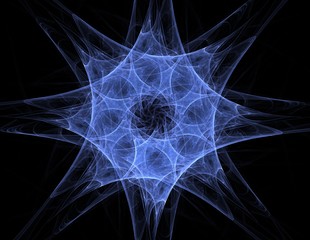 Geometry of Space series. Visually attractive backdrop made of conceptual grids curves and fractal elements suitable as element