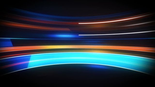 Glow light streaks. High tech abstract background. Computer generated animation 4k (4096x2304)

