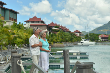 senior couple on the pier