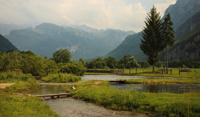 Landscape around Ali-Pasha Springs near Prokletije national park in Gusinje, Montenegro