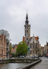 Fototapeta na wymiar Poortersloge (Merchants’ Lodge), Bruges, Belgium