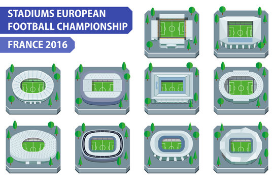 Stadiums european football championship. France 2016